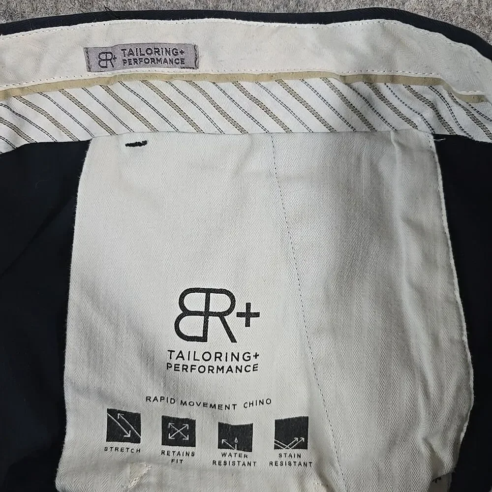 Banana Republic Classic Chinos Pants Mens 35 X 32 Navy Blue Trouser Office Slack